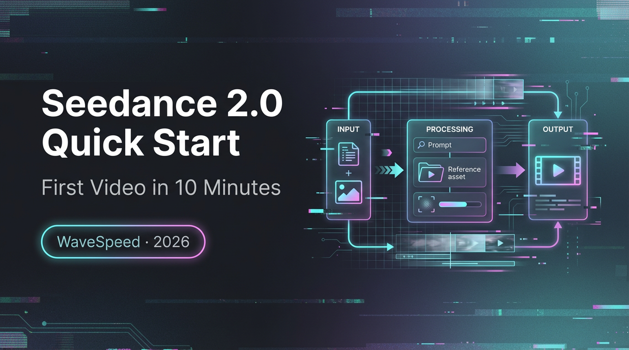 Seedance 2.0 WaveSpeed 快速入门:第一个视频,10 分钟见效